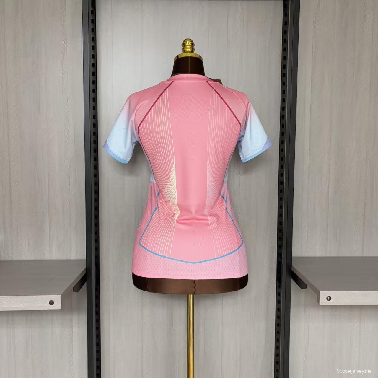 25/26 للنساء قميص برشلونة الوردي 25/26