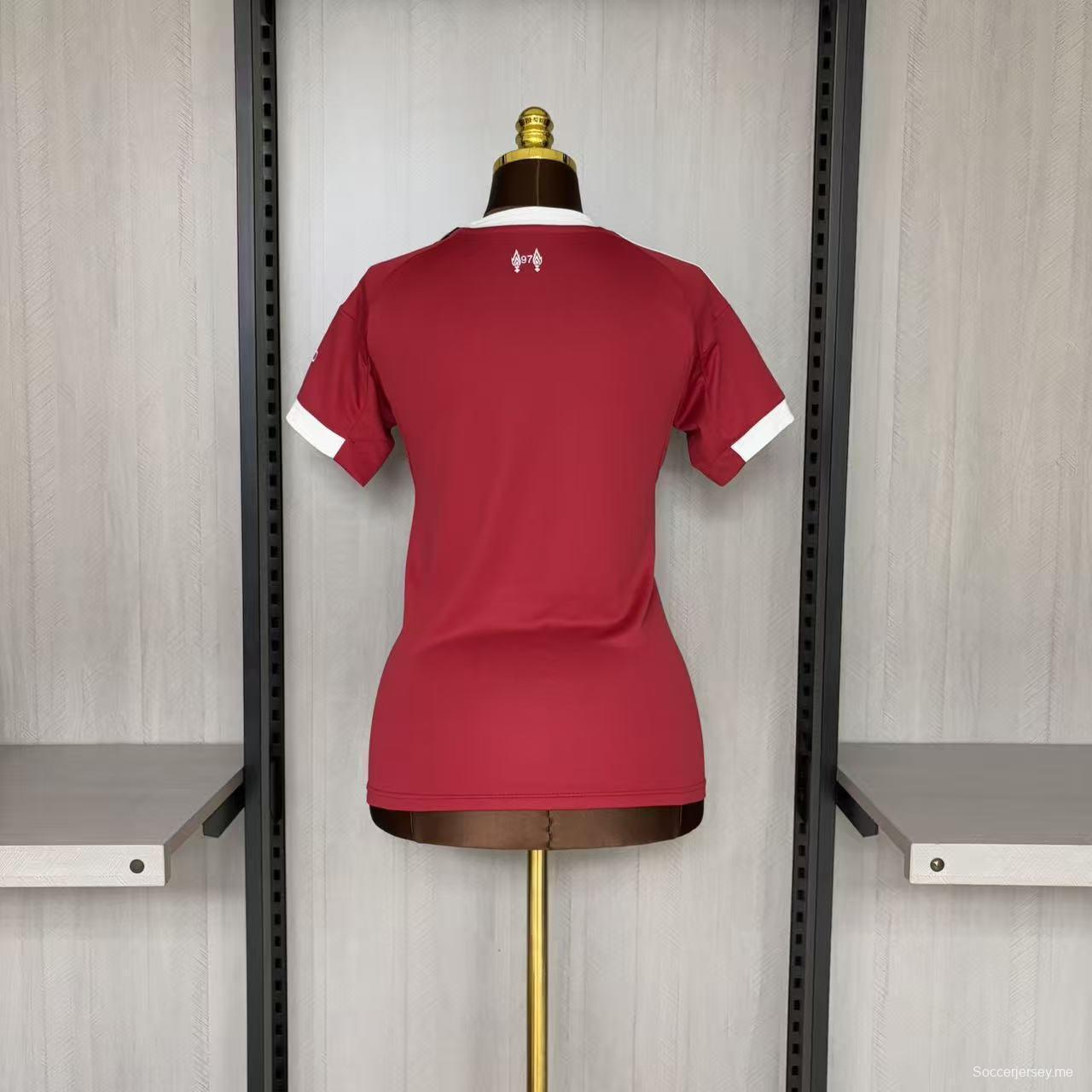 25/26 سيدات ليفربول للسيدات قميص المنزل ليفربول هوم جيرسي