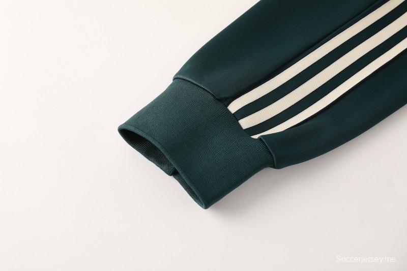 25/26 يوفنتوس يوفنتوس ريترو أخضر داكن ريترو أخضر داكن سحاب كامل سترة رياضية + بنطلون طويل