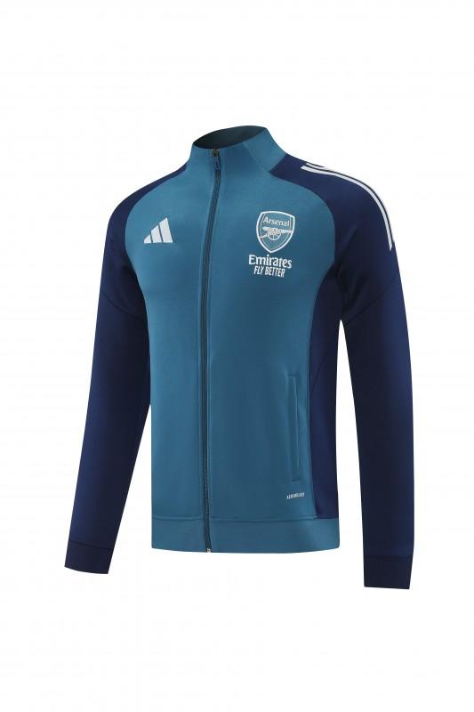 25/26 أرسنال سترة رياضية بسحاب كامل أزرق داكن اللون الأزرق الداكن + بنطلون طويل