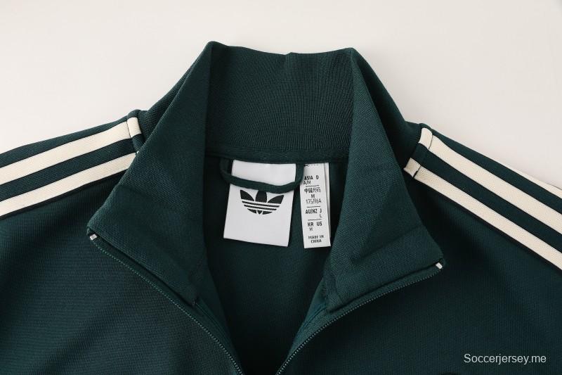 25/26 يوفنتوس يوفنتوس ريترو أخضر داكن ريترو أخضر داكن سحاب كامل سترة رياضية + بنطلون طويل