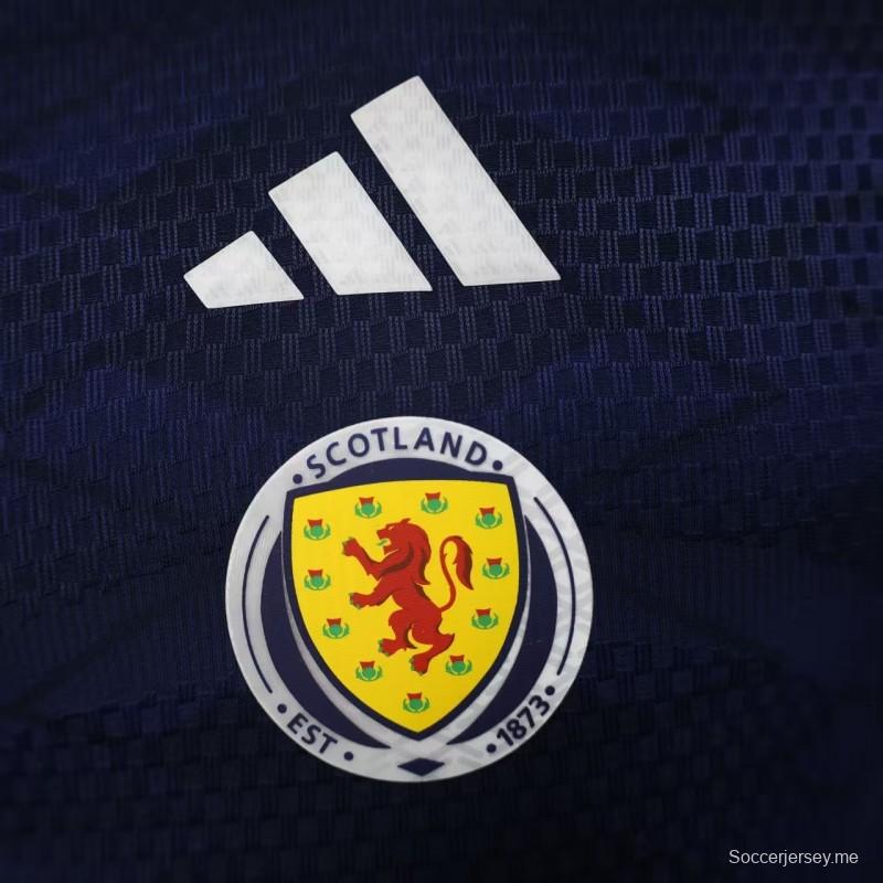 2026 نسخة اللاعب 2026 قميص اسكتلندا بلون أزرق داكن اللون الأزرق الداكن