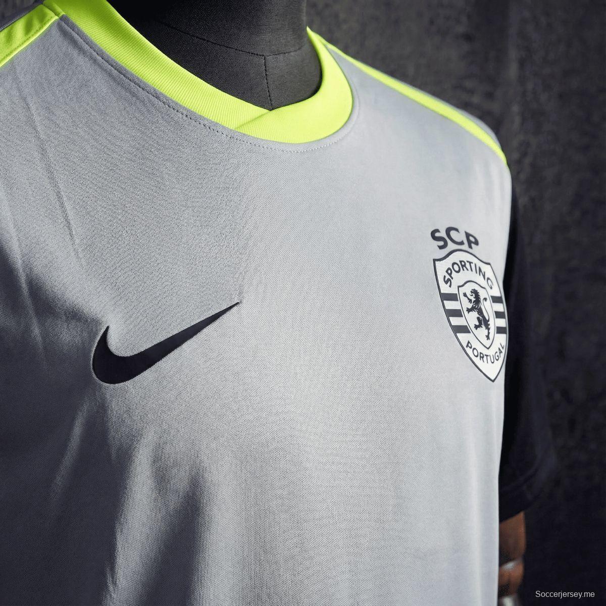 25/26 قميص تدريب سبورتنج لشبونة رمادي