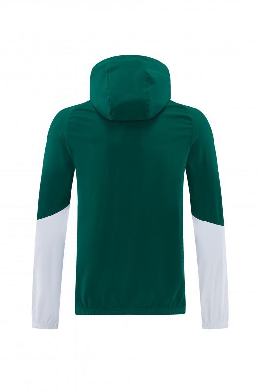 2026 إيطاليا سترة خضراء بغطاء رأس وسحاب كامل + بنطال طويل