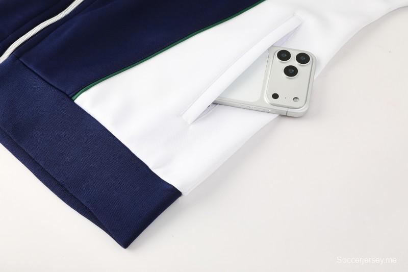 26/27 ريال بيتيس × كابا أزرق داكن  طقم رياضي مع سترة بسحاب كامل + بنطال طويل