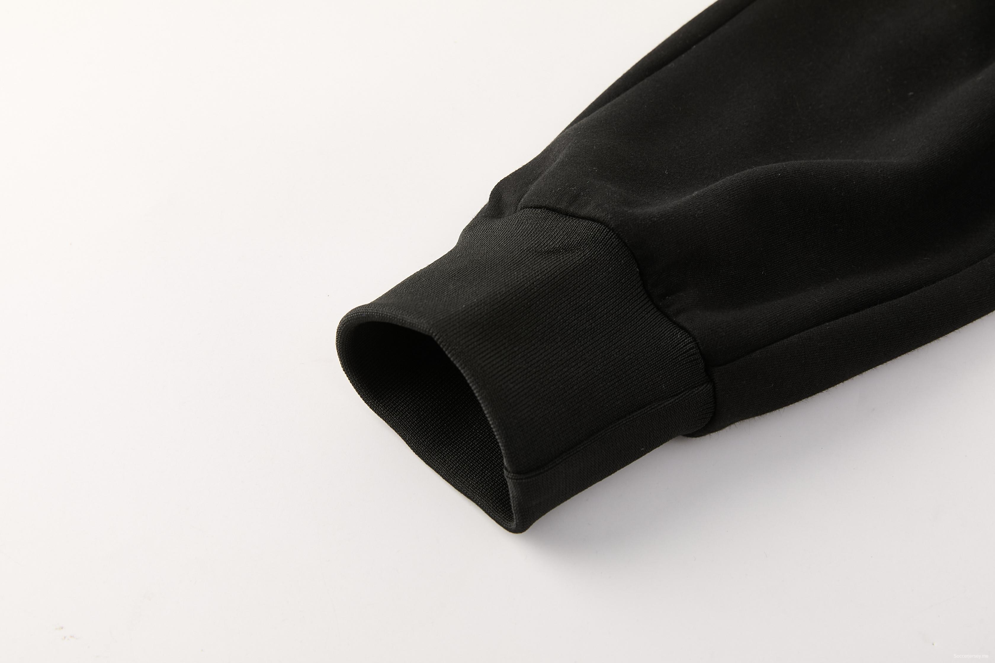 25/26 تشيلسي أسود كامل سحاب هوديي واقي من الرياح + بنطلون طويل