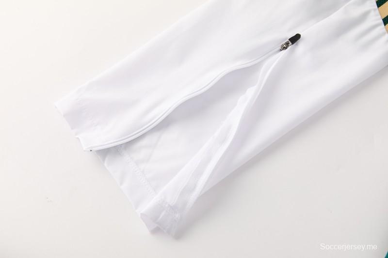 2026 إيطاليا سترة خضراء بغطاء رأس وسحاب كامل + بنطال طويل