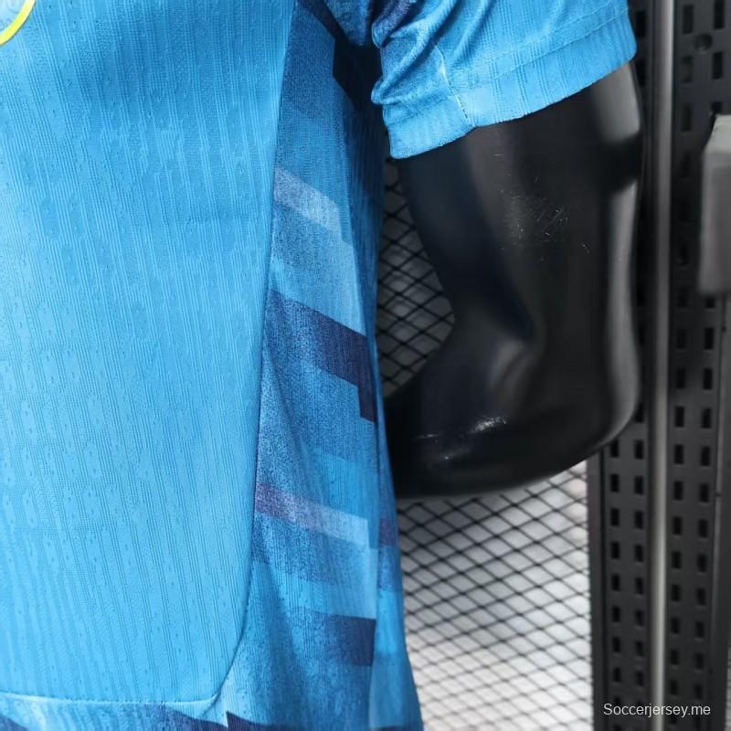 2026 نسخة اللاعبين قميص إسبانيا الأزرق للعب خارج أرضها