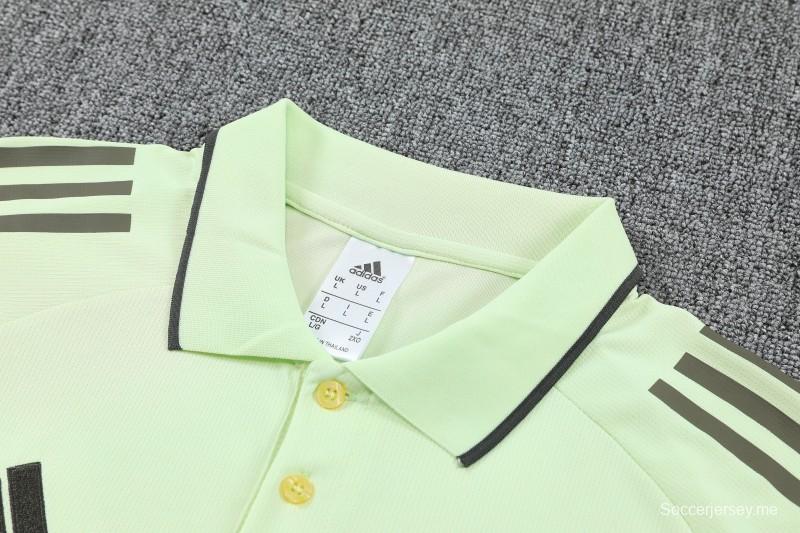 26/27 ريال مدريد - قميص تدريب بولو أخضر فاتح + بنطال طويل - بدلة رياضية