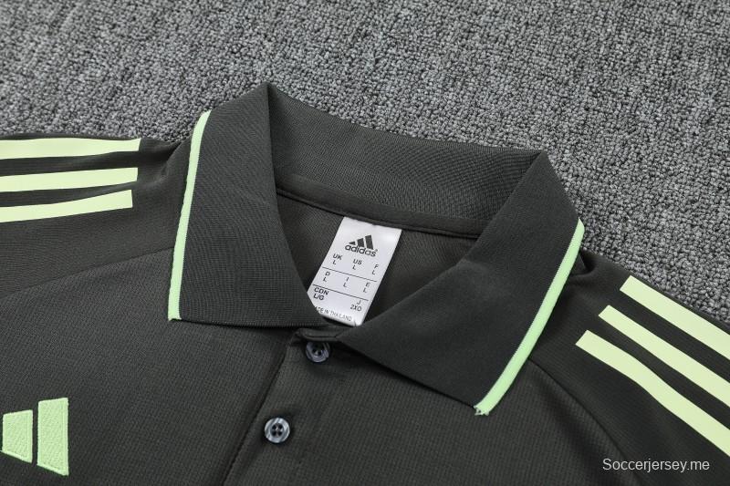 26/27 ريال مدريد - قميص بولو أسود للتدريب + بنطال طويل - بدلة رياضية