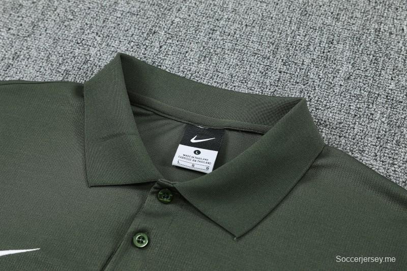 26/27 تشيلسي  قميص تدريب بولو أخضر داكن + بنطال طويل