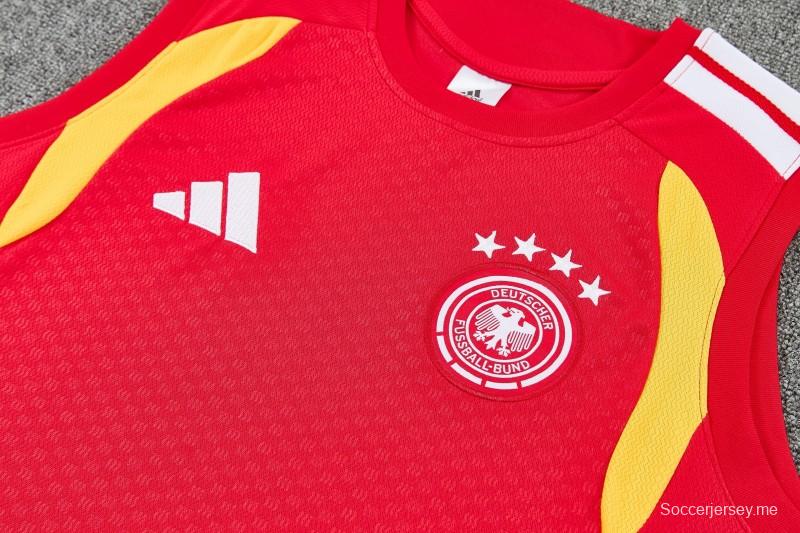 26/27 ألمانيا الأحمر  طقم سترة تدريب بلا أكمام + شورت