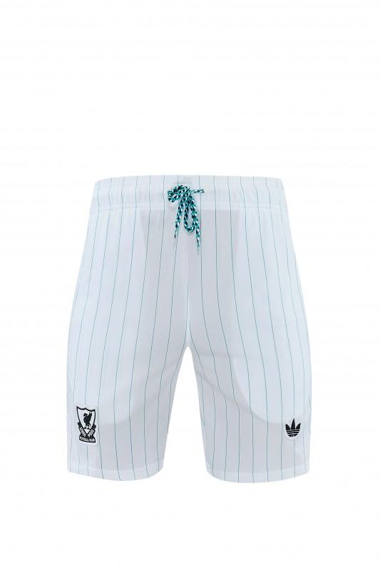 26/27  قميص ليفربول أبيض بأكمام قصيرة + شورت كرة قدم