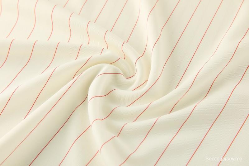 26/27 بنفيكا × أديداس أوريجينالز أوف-وايت قميص بأكمام قصيرة بنقشة خطوط رفيعة + شورت كرة قدم