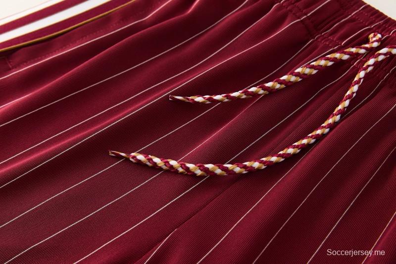 26/27  أرسنال  قميص قصير الأكمام بخطوط رفيعة بلون كستنائي + شورت كرة قدم