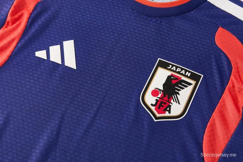 26/27 اليابان  أزرق  قميص بأكمام قصيرة + شورت كرة قدم