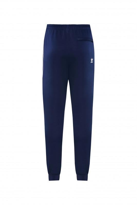 2026 سترة أديداس باللون الأزرق الداكن بسحاب كامل + بنطال طويل