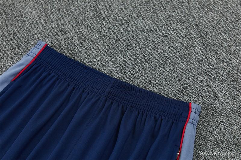 26/27 إنجلترا - أزرق داكن  طقم رياضي مكون من سترة بنصف سحاب + بنطال طويل (Nike)