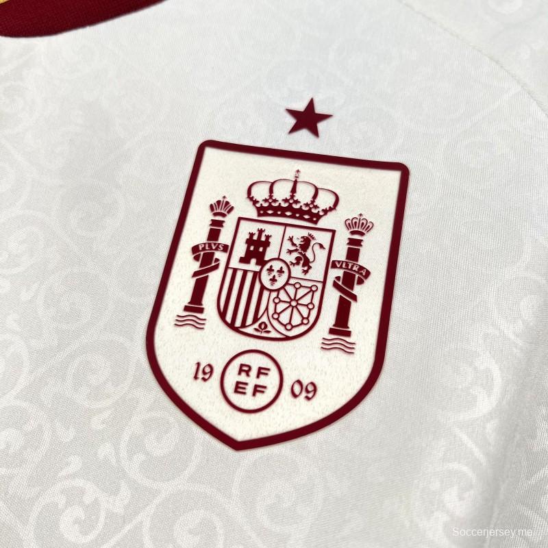 قميص إسبانيا للرجال 2026 من تصميم ديلافوينتي - قميص المباريات الخارجية لكأس العالم