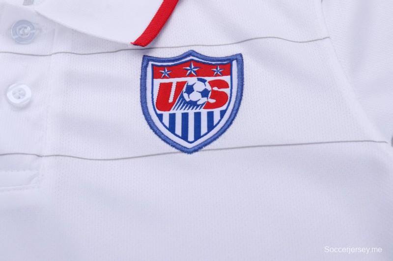 قميص ريترو 2014 للأطفال للمنتخب الأمريكي باللون الأبيض