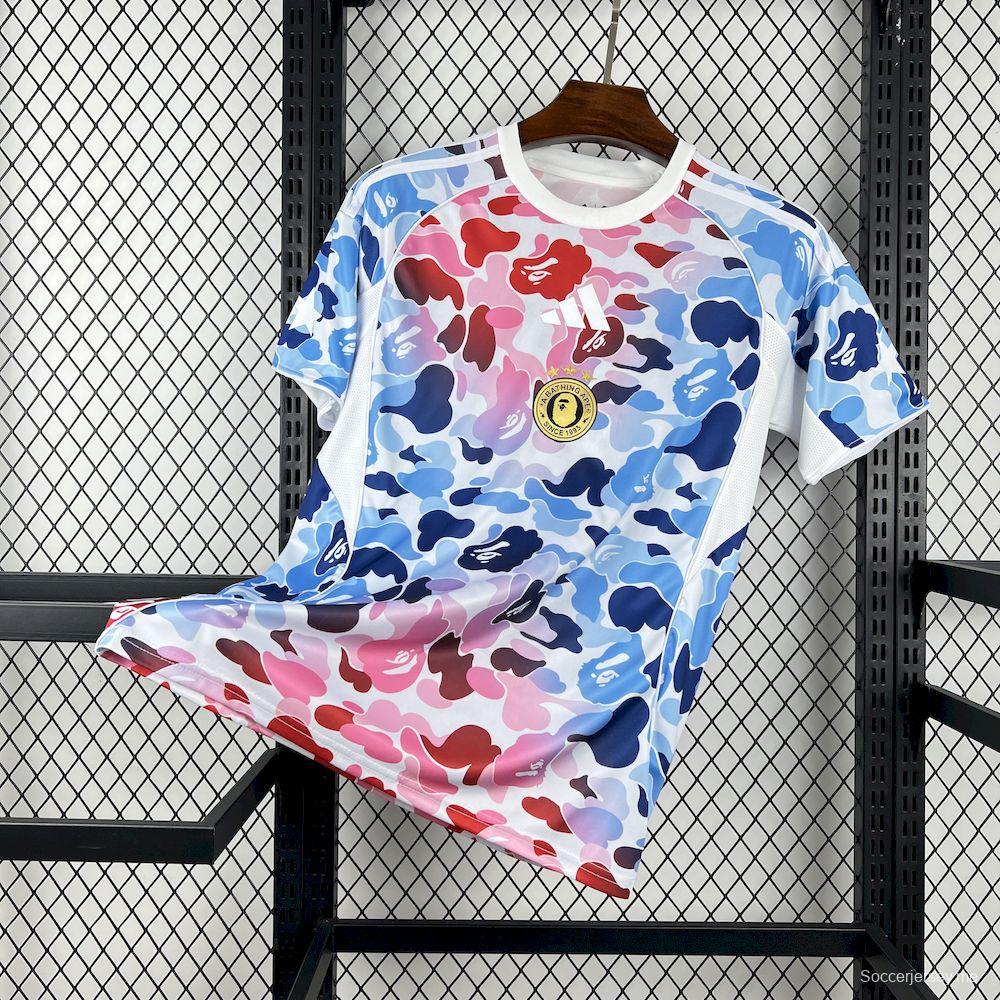 2025/26 قميص مموّه للرجال AD X BAPE كامو