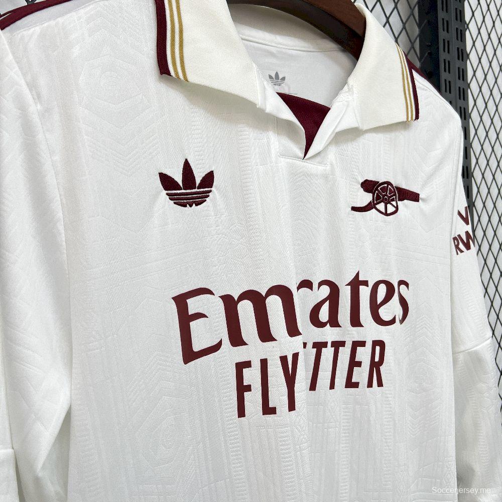 2025/26 قميص رجالي بأكمام طويلة للرجال من أرسنال الثالث