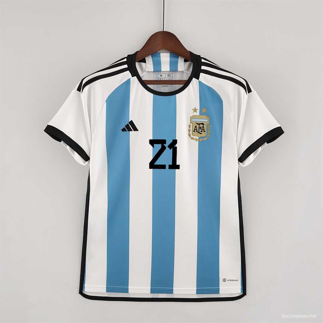2022 قميص منتخب الأرجنتين 2022 لكرة القدم الأساسي

