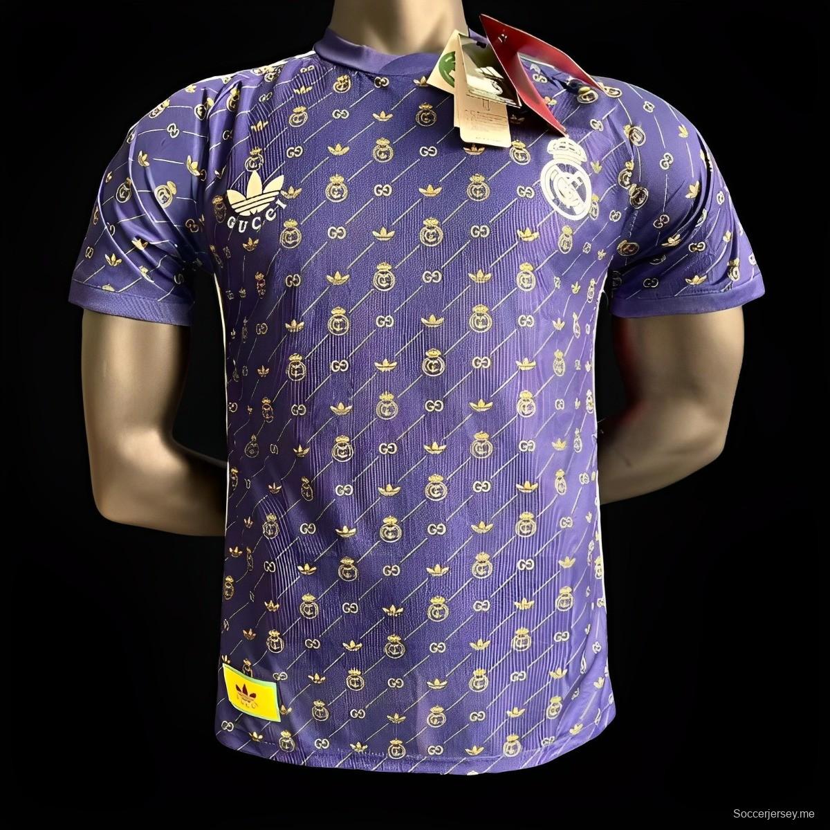 نسخة اللاعب 24/25 ريال مدريد × GUCCI قميص خاص بنفسجي خاص 24/25 ريال مدريد × GUCCI
