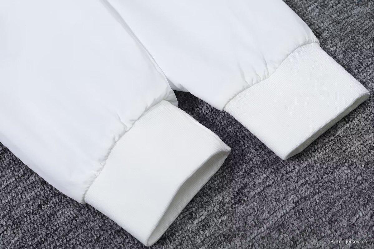 2024 إنجلترا 2024 سترة واقية من الرياح بيضاء
