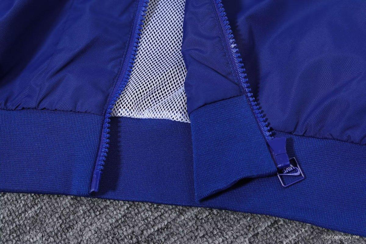 2024 فرنسا 2024 سترة واقية من الرياح زرقاء
