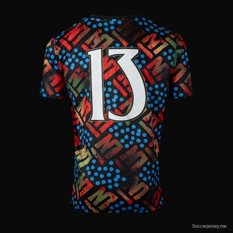 24/25 قميص أولمبيك مارسيليا الأفريقي الأسود الخاص قبل المباراة
