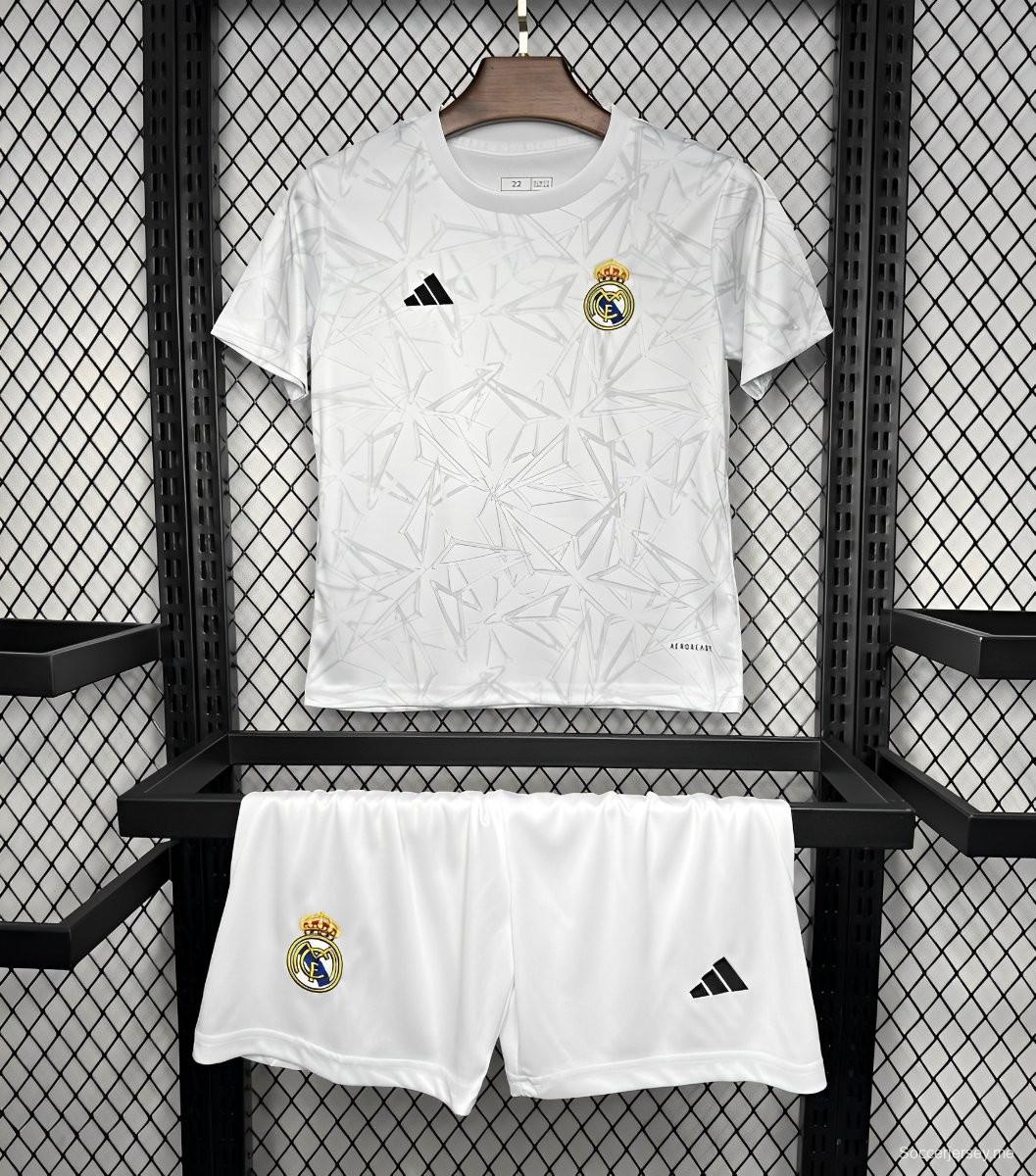 24/25 قميص تدريب ريال مدريد الأبيض قبل المباراة 24/25 أطفال ريال مدريد قبل المباراة
