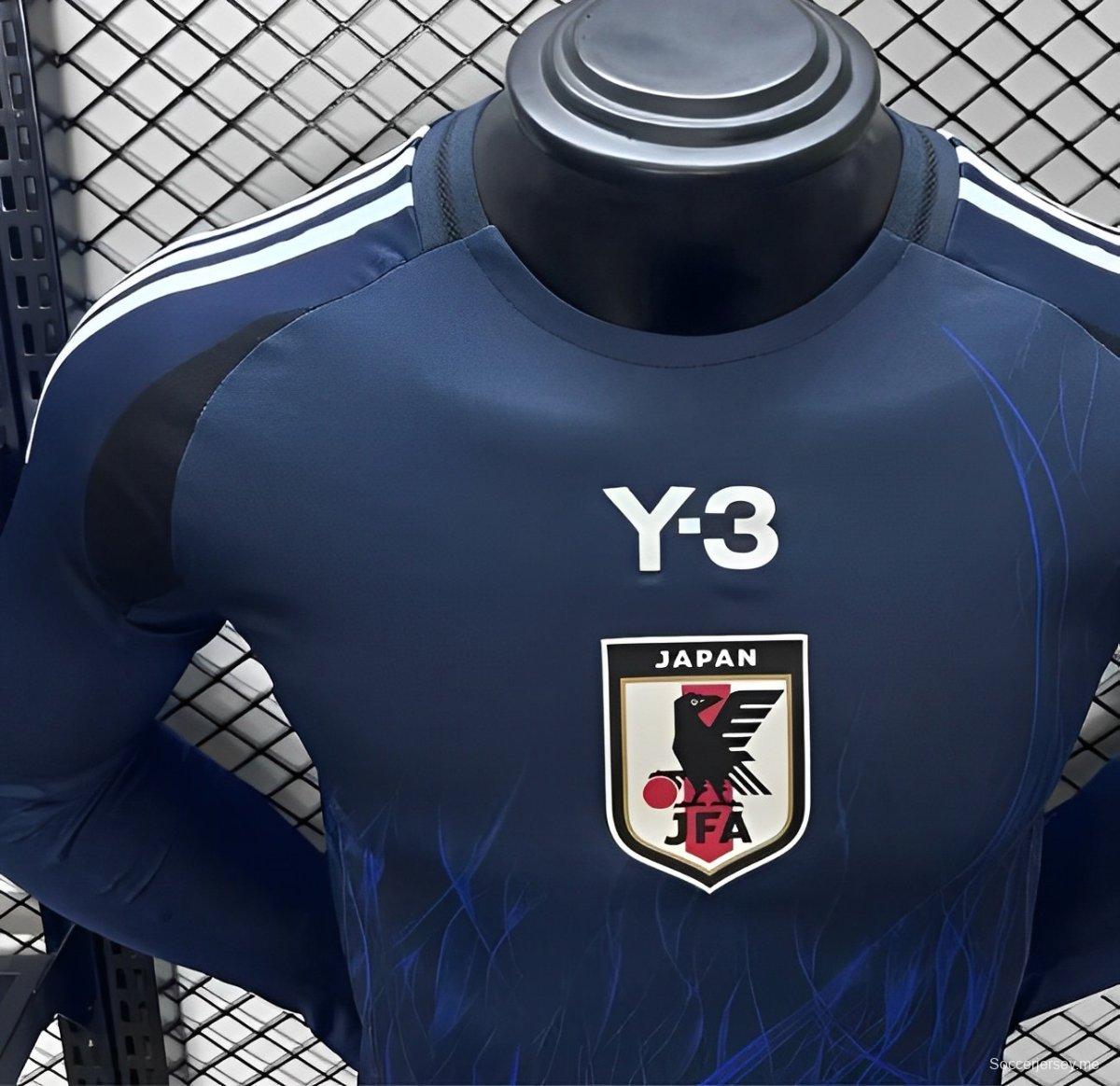 نسخة اللاعب 2024 قميص بأكمام طويلة الأكمام للمنازل اليابان 2024
