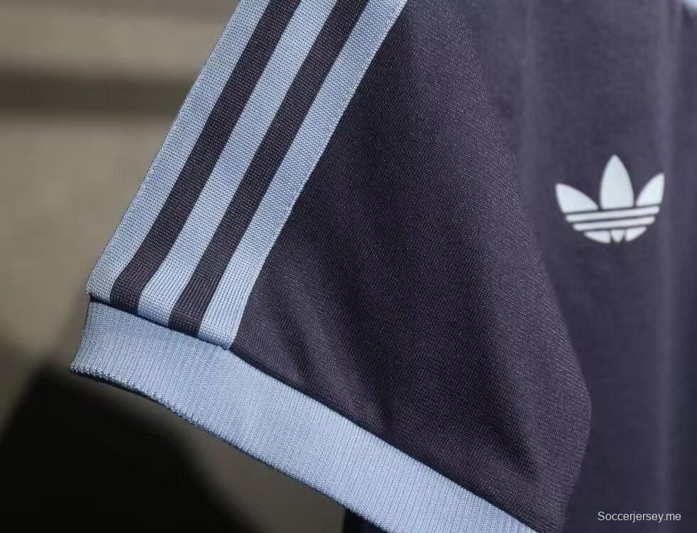 2024 قميص أرجنتيني بقميص أرجنتيني كحلي اللون أزرق فاتح اللون الأزرق الداكن