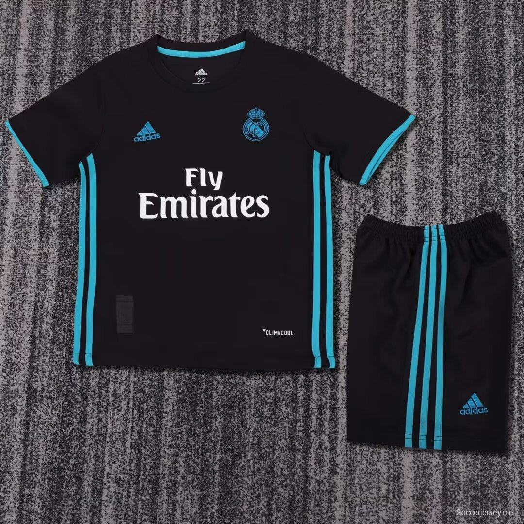قميص ريترو كيدز 17/18 ريال مدريد اوايي أسود اللون أسود اللون