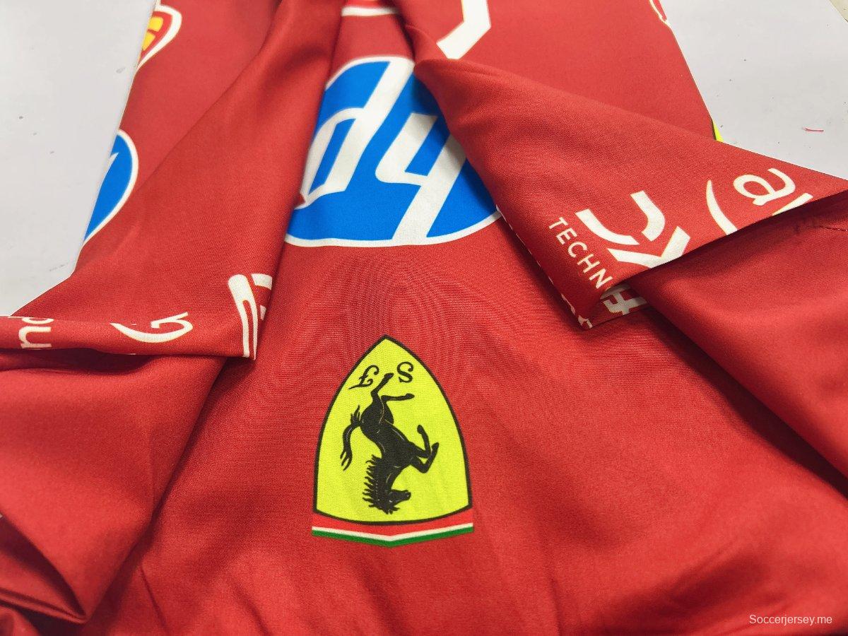 قميص فريق سكوديريا فيراري 2025 فريق سكوديريا فيراري 2025 بأكمام قصيرة - طراز سباقات الفورمولا 1