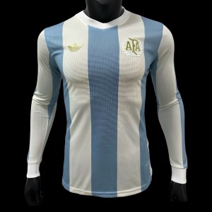 إصدار اللاعب 2024 قميص بأكمام طويلة الأكمام بمناسبة الذكرى ال50 لتأسيس الأرجنتين