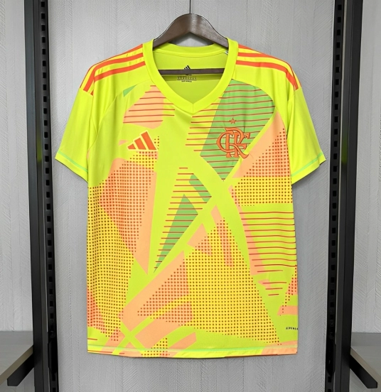 25/26 قميص حارس مرمى فلامنجو فلامنجو أخضر فلوري S-XXXXL