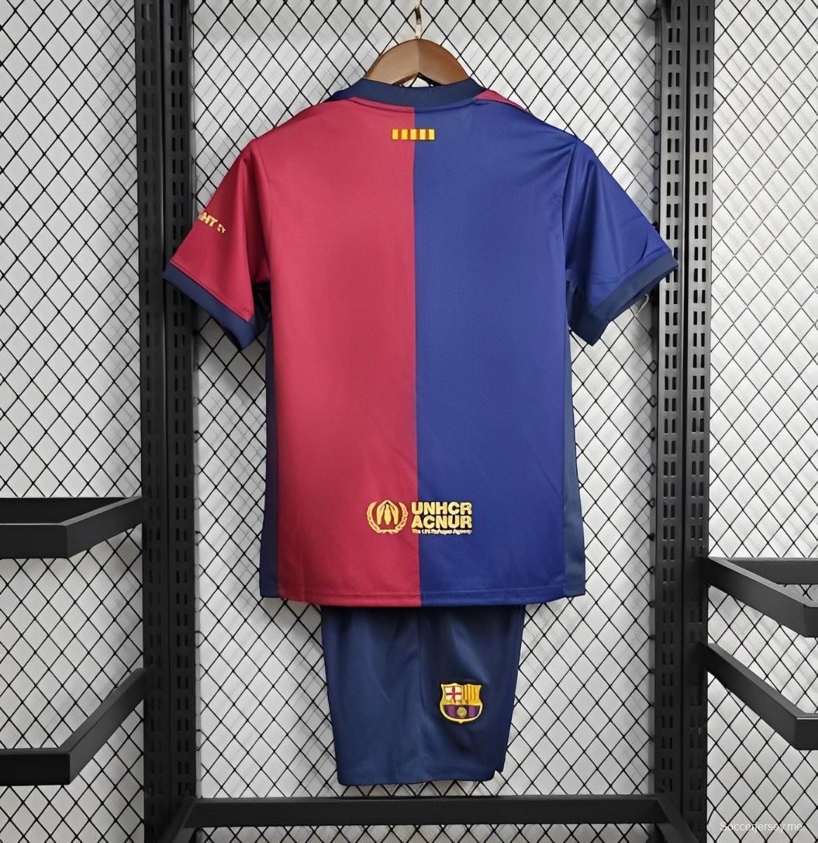 24/25 قميص أطفال برشلونة × ترافيس سكوت هوم جيرسيه برشلونة × ترافيس سكوت