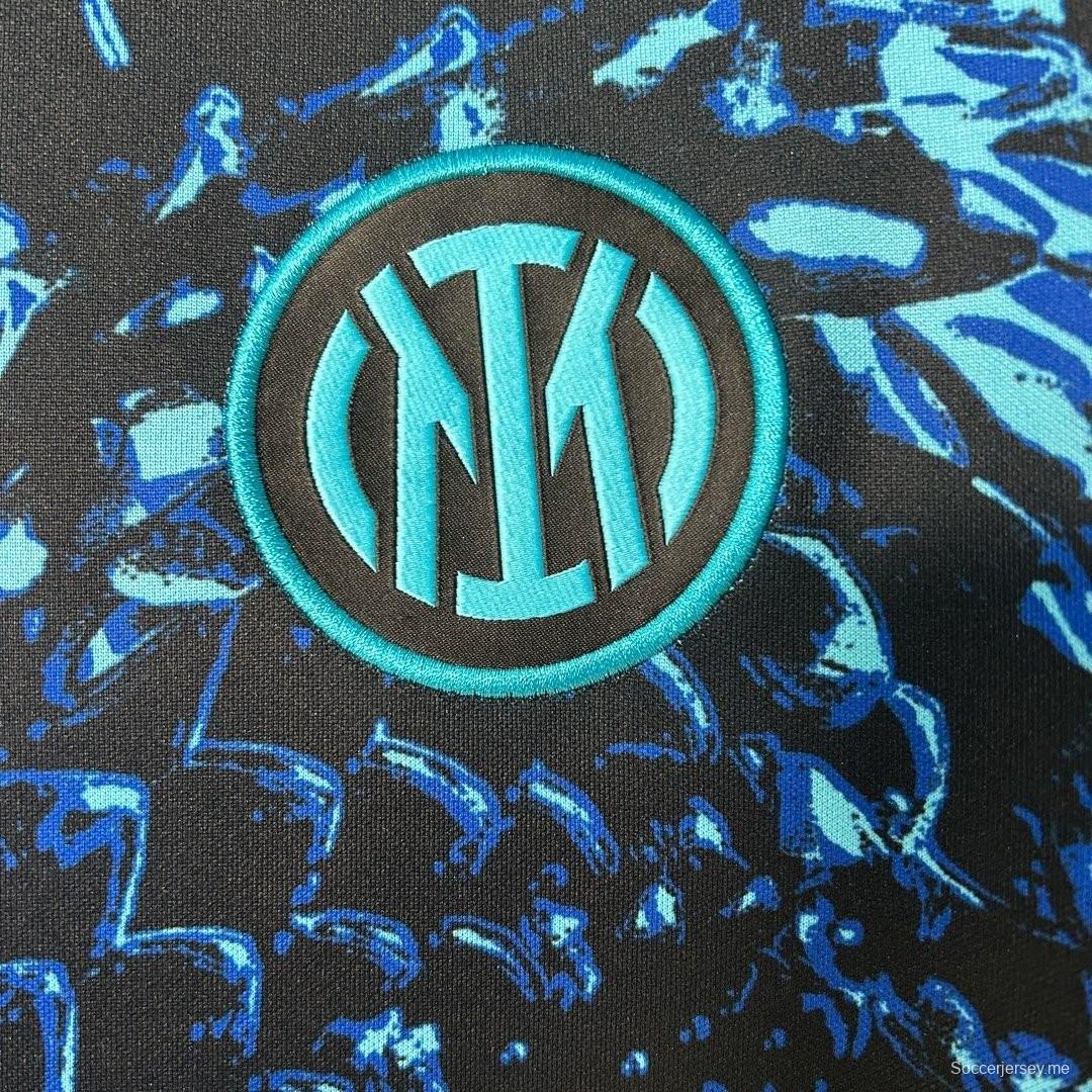 25/26 قميص إنتر ميلان أسود بنقشة الثعبان الأزرق