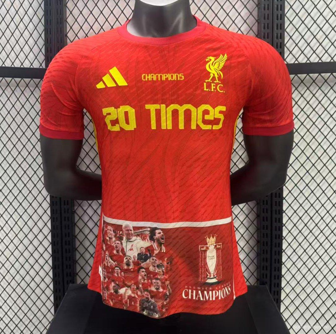 نسخة اللاعب 25/26 قميص بطل ليفربول 20 مرة بطل ليفربول 20 مرة
