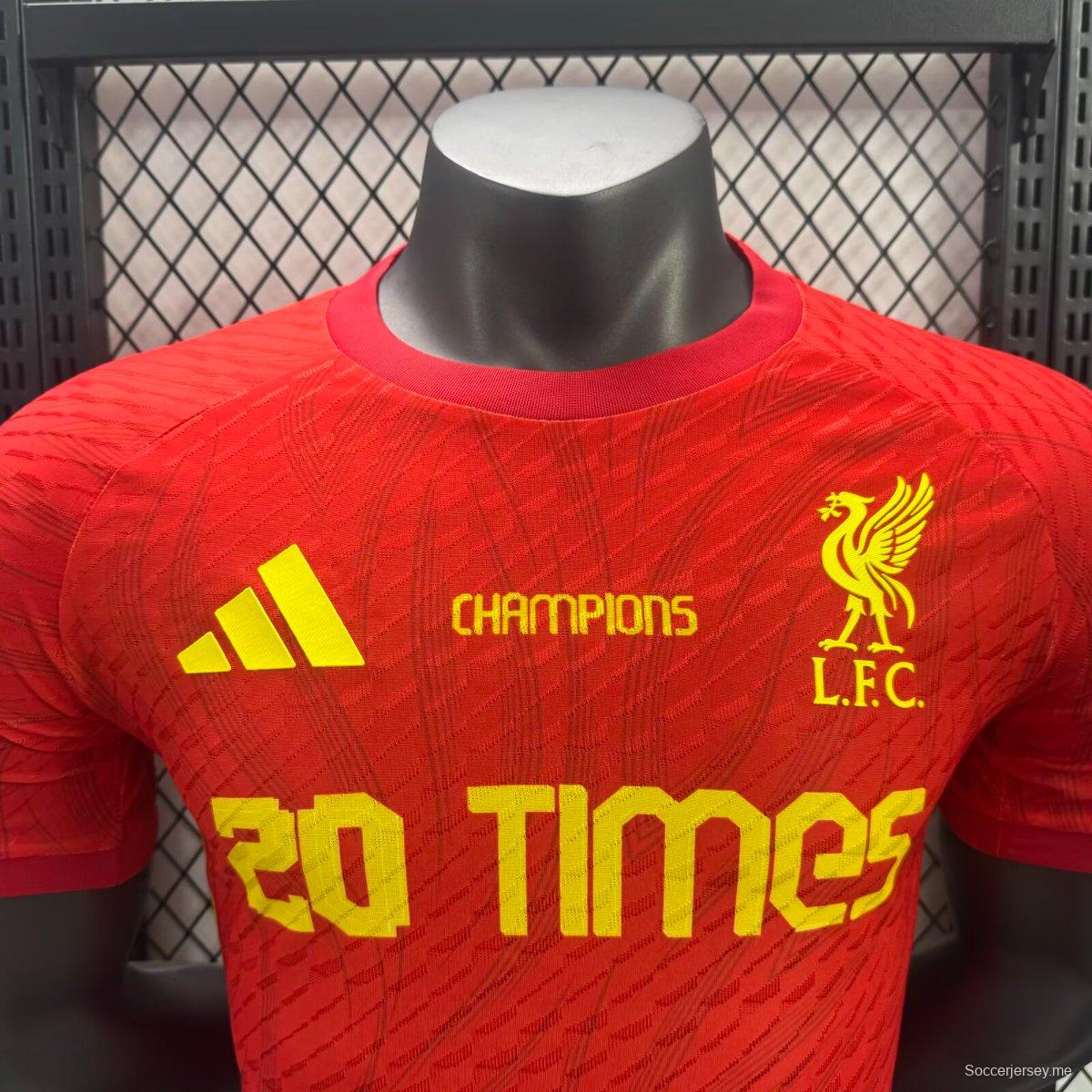 نسخة اللاعب 25/26 قميص بطل ليفربول 20 مرة بطل ليفربول 20 مرة