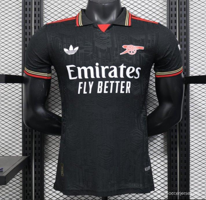إصدار اللاعبين 25/26 قميص بولو أسود من أرسنال 25/26