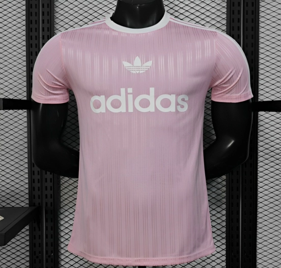 Player Version 2025 Adidas Light Pink Vertical Stripes Jersey