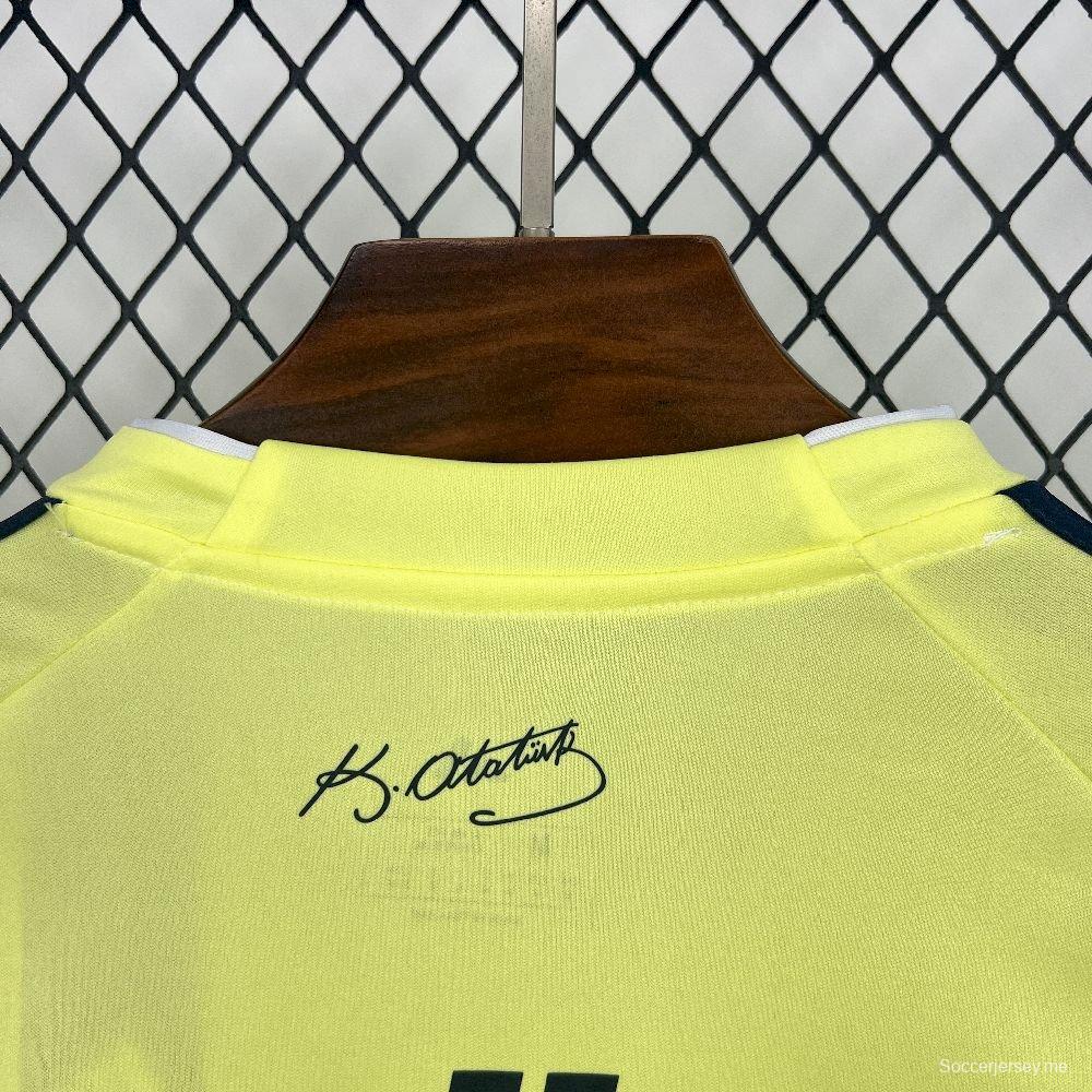 25/26 قميص فنربخشة أصفر خارجي أصفر اللون