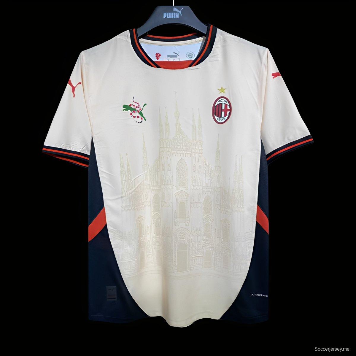 إصدار اللاعب 25/26 AC MIlan x GUCCI قميص خاص للاعبين