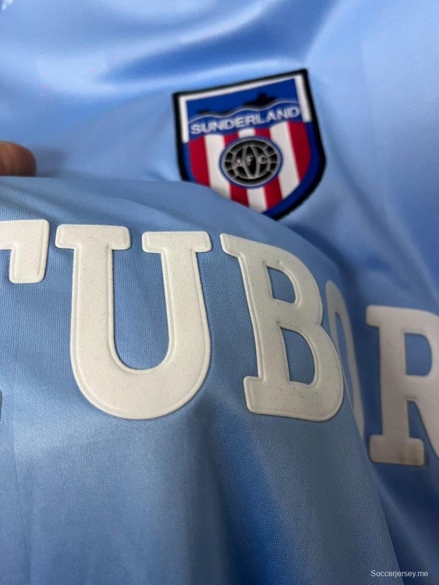 قميص سندرلاند أيرلندي أزرق قديم 86/87 أزرق اللون