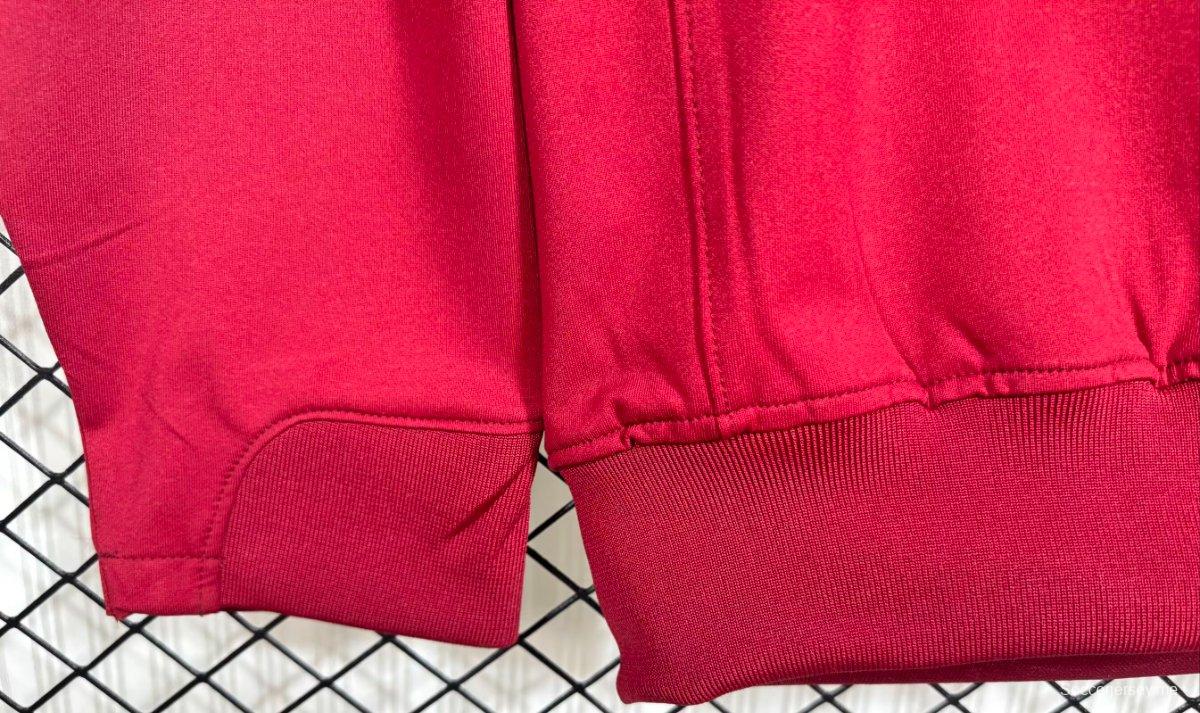 جاكيت ريترو 2006 البرتغال أحمر كامل بسحاب أحمر