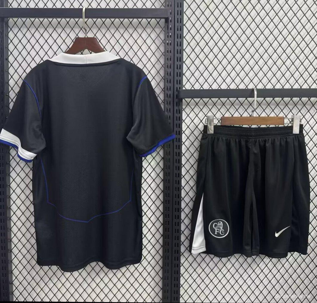 25/26 قميص تشيلسي الثالث للأطفال باللون الأسود