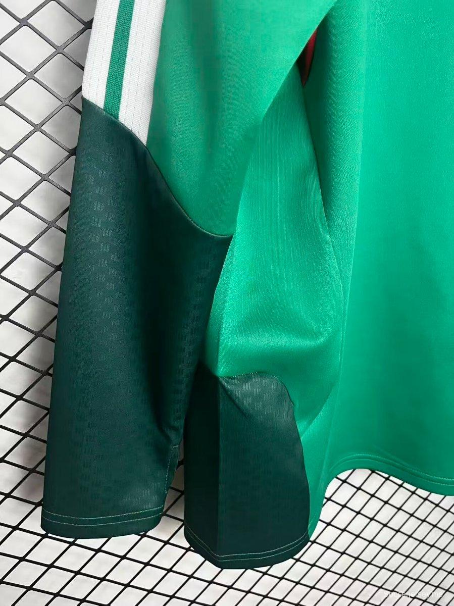 2026 جاكيت الجزائر أخضر بنصف سحاب أخضر اللون الأخضر